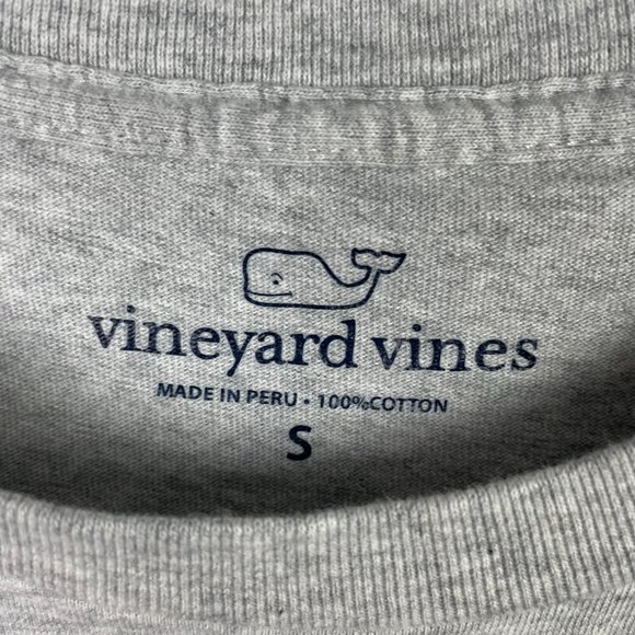VINEYARD VINES Womens S Gray Zac Brown Band Short Sleeve T-Shirt Chest Pocket - Picture 4 of 7